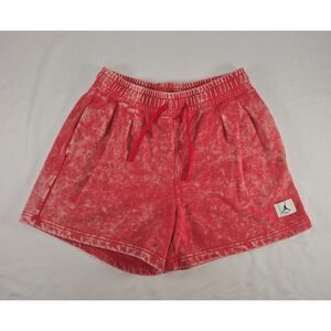 Jordan Shorts Flight Washed Fleece‎ Women's Size Medium DQ4613-605 Lobster Red